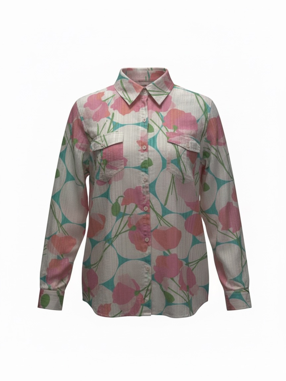 Lilly Pulitzer Pink and Green Floral Women’s Shirt
